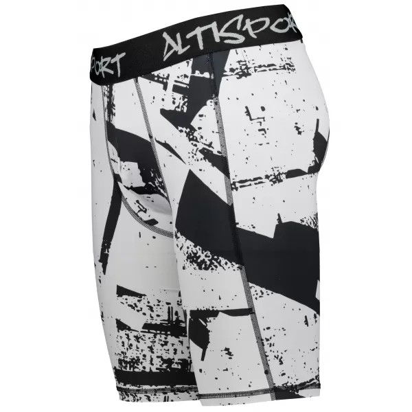  Jambiere sport pentru bărbați pe genunchii premium ALTISPORT VOJ/ALM079LEG02 NEGRU -GRAY 