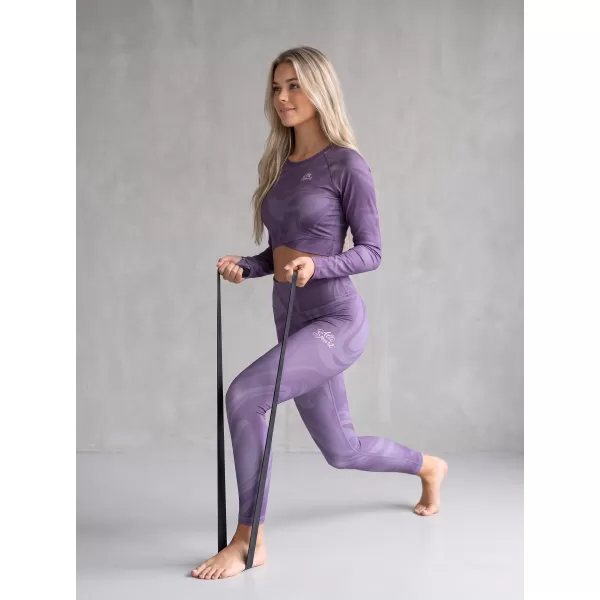 Premium pentru jambiere lungi pentru femei ALTISPORT VOJ/ALW072LEG01 VIOLET 