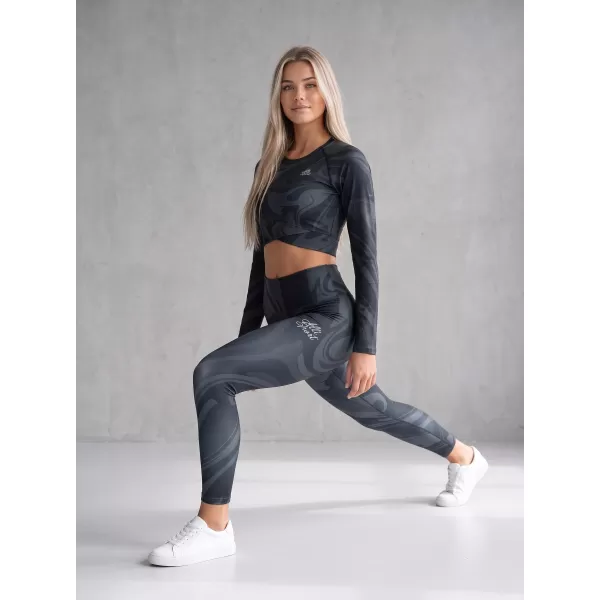  Premium pentru jambiere lungi pentru femei ALTISPORT VOJ/ALW072LEG01 NEGRU 