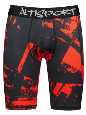 Jambiere sport pentru bărbați pe genunchii premium ALTISPORT VOJ/ALM079LEG02 NEGRU -D