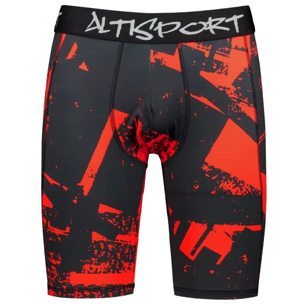  Jambiere sport pentru bărbați pe genunchii premium ALTISPORT VOJ/ALM079LEG02 NEGRU -D 