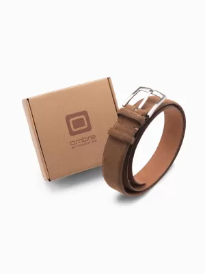 Centura bărbaților OMBRE OU-ACBE-0112 MARO