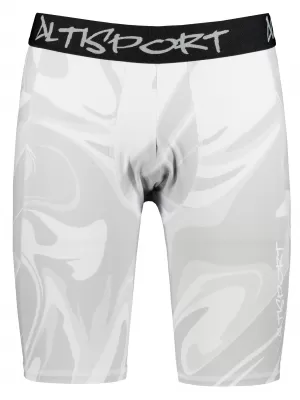 Jambiere sport pentru bărbați pe genunchii premium ALTISPORT VOJ/ALM072LEG02 GRI