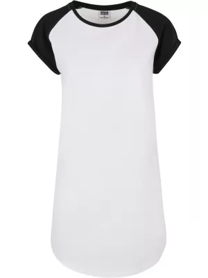 Rochie URBAN CLASSICS TB5030 ALB/NEGRU