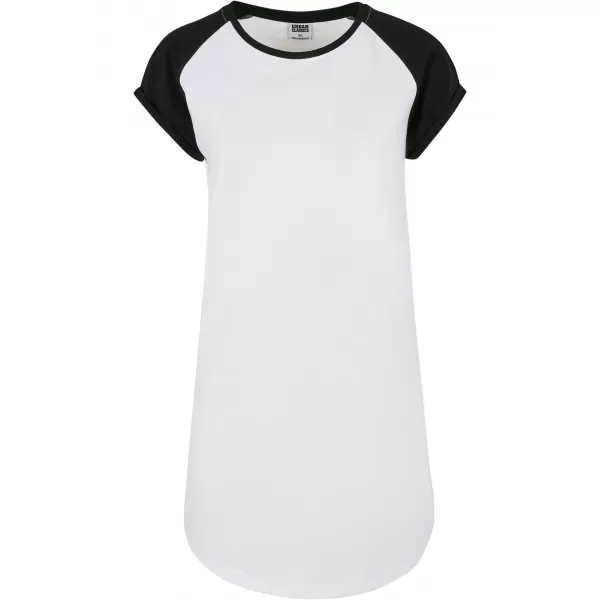  Rochie URBAN CLASSICS TB5030 ALB/NEGRU 