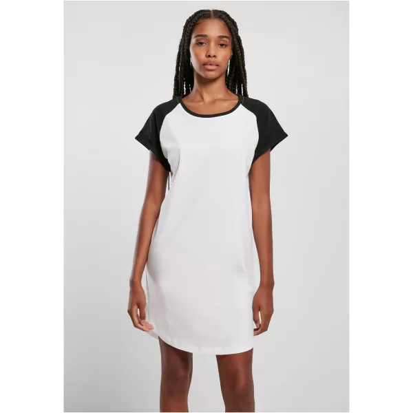  Rochie URBAN CLASSICS TB5030 ALB/NEGRU 