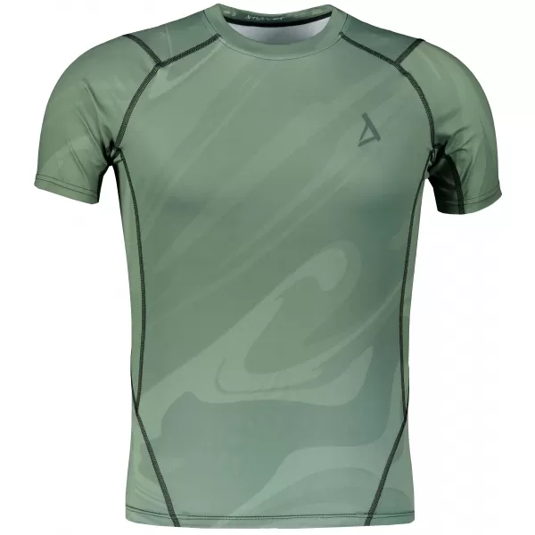  Tricou de compresie funcțională pentru bărbați cu premiu cu mânecă scurtă ALTISPORT VOJ/ALM072TR04 VERDE 