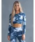 Top funcțional pentru femei cu mâneci lungi premium ALTISPORT VOJ/ALW066TR04 ALBASTRU ÎNCHIS