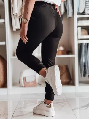 Pantalonii pentru doamne DSTREET SPORTIVO UY2398 NEGRU