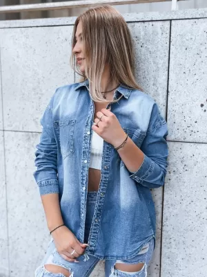 Cămaşă DSTREET DY0348 ALBASTRU