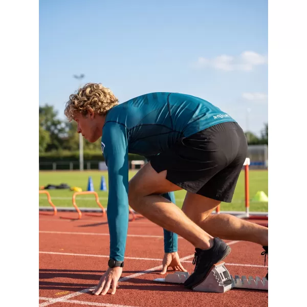  Tricou de compresie funcțională pentru bărbați cu premium cu mânecă lungă ALTISPORT VOJ/ALM095TR03 KEROSEN 