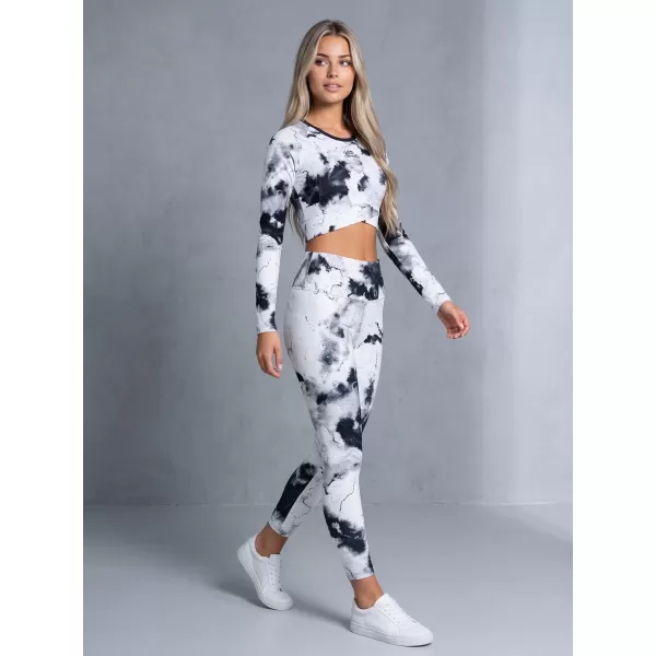  Top funcțional pentru femei cu mâneci lungi premium ALTISPORT VOJ/ALW066TR04 ALB -ȘI -BLACK 