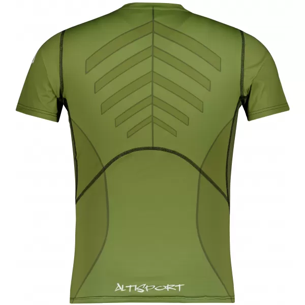  Tricou de compresie funcțională pentru bărbați cu premiu cu mânecă scurtă ALTISPORT VOJ/ALM095TR04 VERDE 