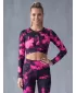 Top funcțional pentru femei cu mâneci lungi premium ALTISPORT VOJ/ALW066TR04 NEGRU -PINK