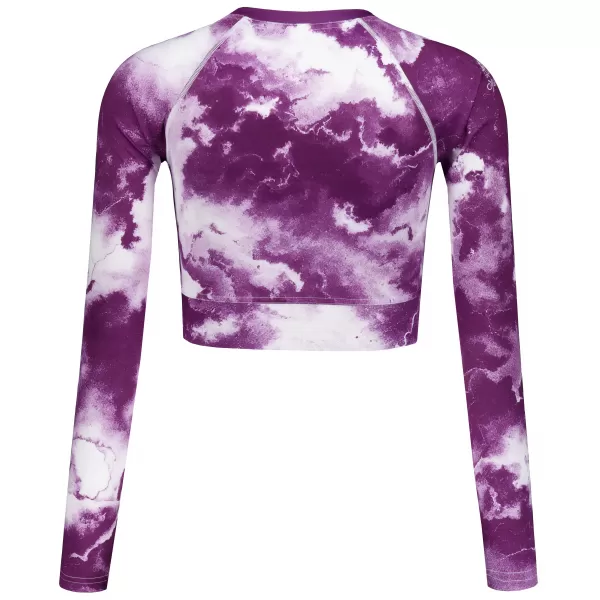  Top funcțional pentru femei cu mâneci lungi premium ALTISPORT VOJ/ALW066TR04 ALB -VIOLET 