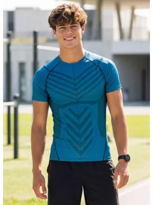 Tricou de compresie funcțională pentru bărbați cu premiu cu mânecă scurtă ALTISPORT VOJ/ALM095TR04 KEROSEN