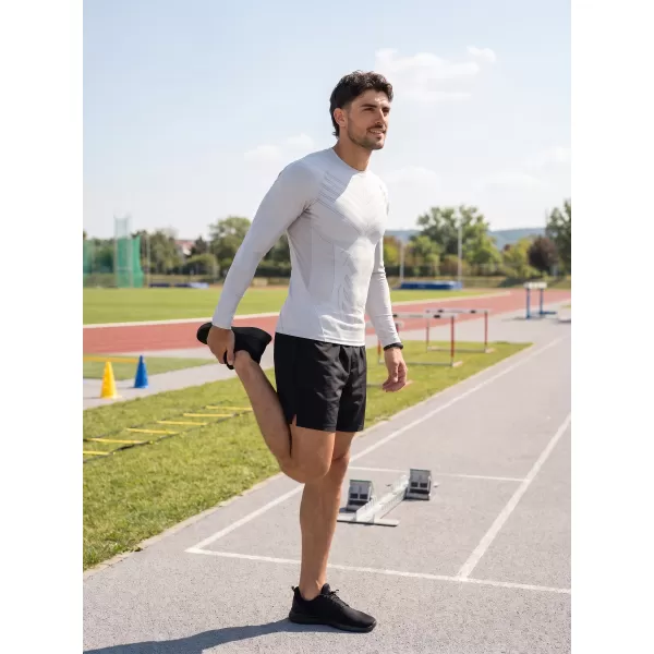  Tricou de compresie funcțională pentru bărbați cu premium cu mânecă lungă ALTISPORT VOJ/ALM095TR03 GRI 