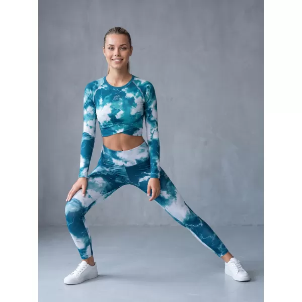  Top funcțional pentru femei cu mâneci lungi premium ALTISPORT VOJ/ALW066TR04 VERDE -BLUE 