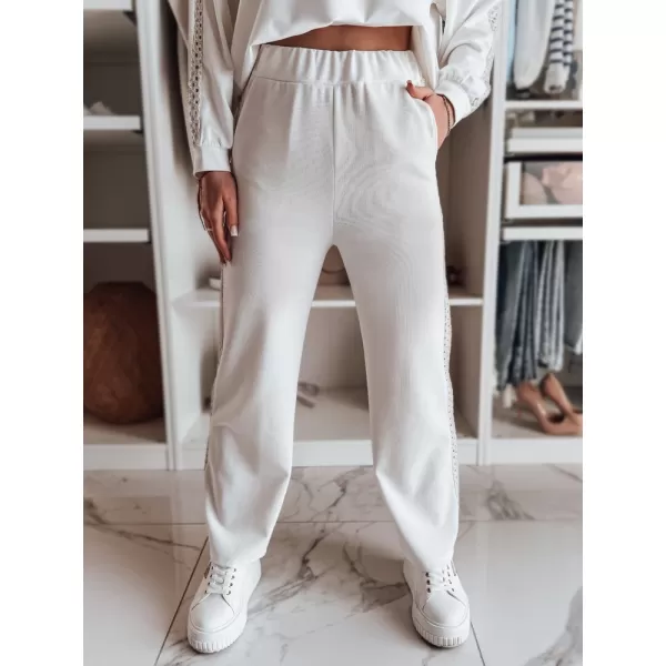  Pantalonii pentru doamne DSTREET LUXEEN UY2521 ALB 