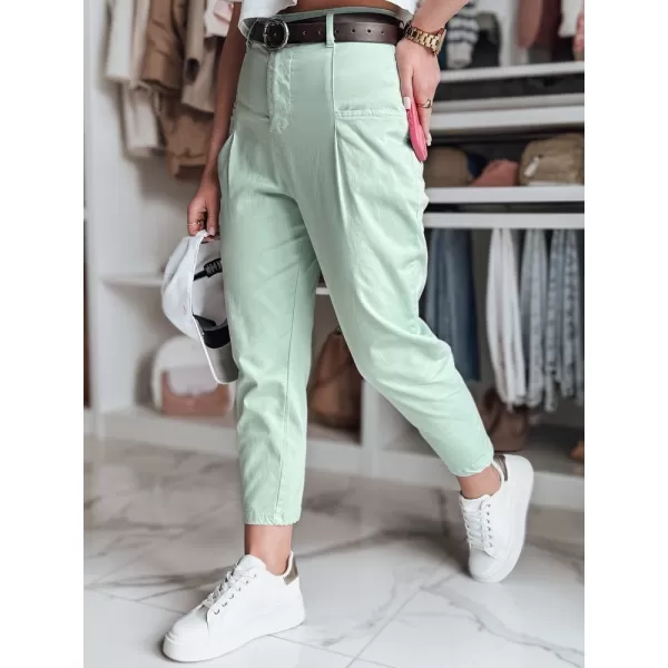  Pantalonii pentru doamne DSTREET CHINOSKA UY2555 VERDE DESCHIS 