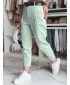 Pantalonii pentru doamne DSTREET CHINOSKA UY2555 VERDE DESCHIS