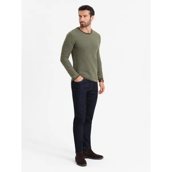  Pulover pentru bărbați OMBRE OM-SWSW-0118 MĂSLIN 