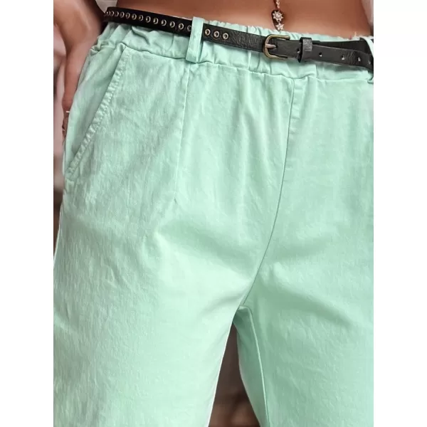  Pantalonii pentru doamne DSTREET RELCIX UY2581 VERDE DESCHIS 