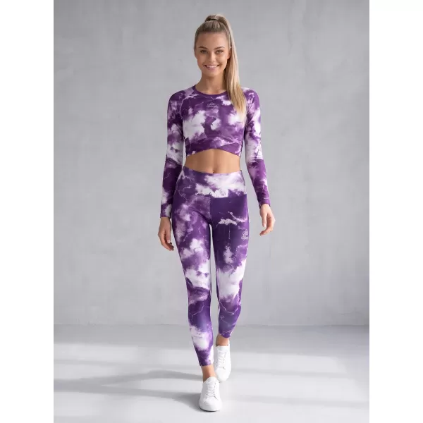  Top funcțional pentru femei cu mâneci lungi premium ALTISPORT VOJ/ALW066TR04 ALB -VIOLET 