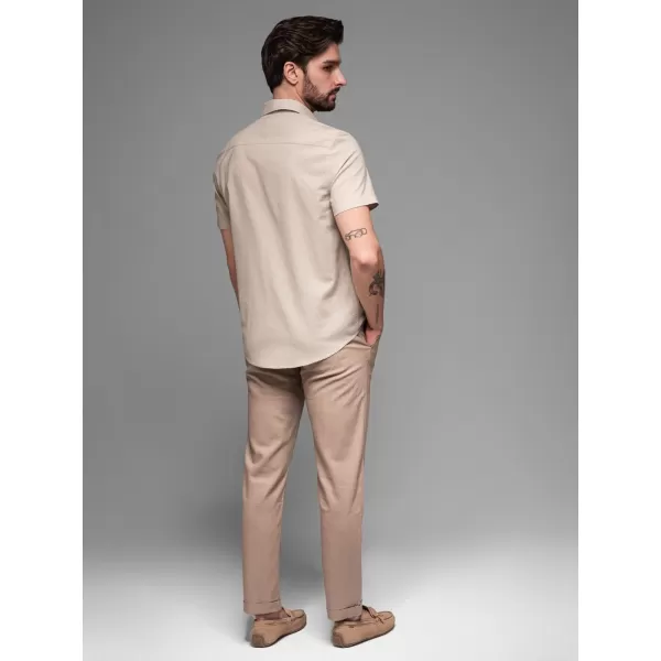  Cămaşă OMBRE OM-SHSS-0168 BEJ 