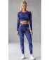 Top funcțional pentru femei cu mâneci lungi premium ALTISPORT VOJ/ALW082TR04 ALBASTRU ÎNCHIS