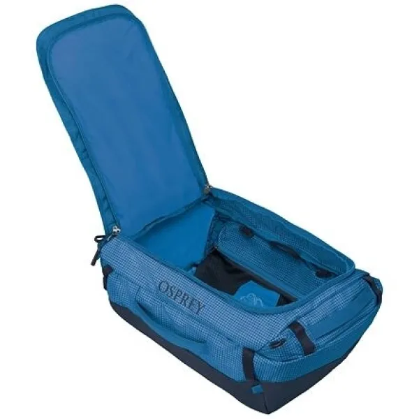  Geantă OSPREY TRANSPORTER 40 BLUE FLAME/SCORIA BLUE 