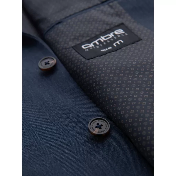  Pánské sako OMBRE OM-BLZB-0135 DARK BLUE 
