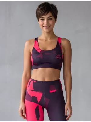 Premium de sutien sport pentru femei ALTISPORT VOJ/ALW080POD01 VIN ROȘU