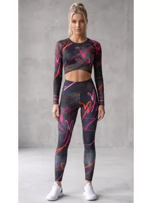 Top funcțional pentru femei cu mâneci lungi premium ALTISPORT VOJ/ALW082TR04 NEGRU