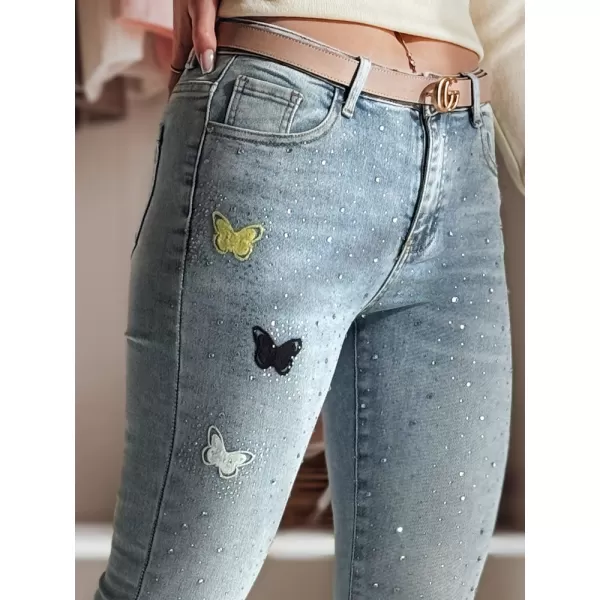  Pantalonii pentru doamne DSTREET LUMITTA UY2429 ALBASTRU 