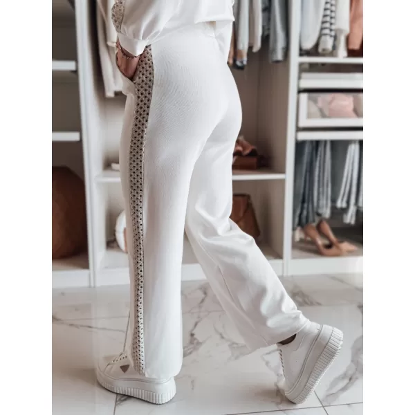  Pantalonii pentru doamne DSTREET LUXEEN UY2521 ALB 