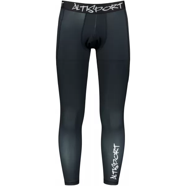  Jambiere sport pentru bărbați de premiu lung ALTISPORT VOJ/ALM000LEG01 NEGRU 