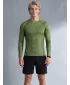 Tricou de compresie funcțională pentru bărbați cu premium cu mânecă lungă ALTISPORT VOJ/ALM095TR03 VERDE