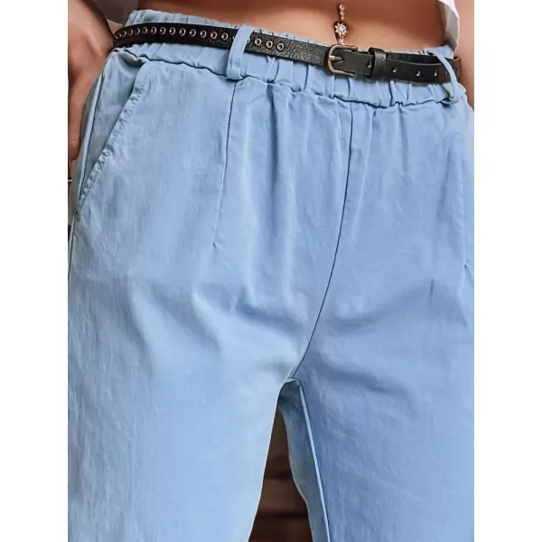  Pantalonii pentru doamne DSTREET RELCIX UY2586 ALBASTRU DESCHIS 