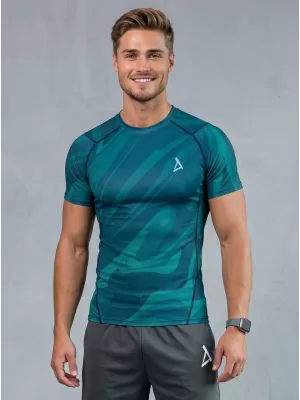 Tricou de compresie funcțională pentru bărbați cu premiu cu mânecă scurtă ALTISPORT VOJ/ALM072TR04 KEROSEN