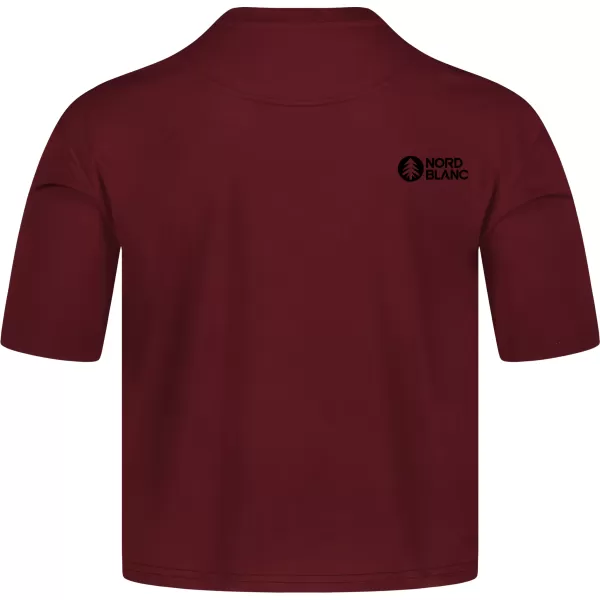  Crop top funcțional pentru femei NORDBLANC NBSLF8028 BURGUNDIA 