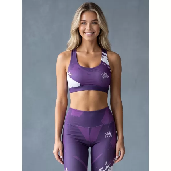  Premium de sutien sport pentru femei ALTISPORT VOJ/ALW081POD01 PURPURIU ÎNCHIS 