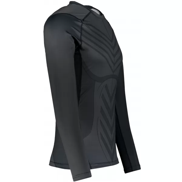  Tricou de compresie funcțională pentru bărbați cu premium cu mânecă lungă ALTISPORT VOJ/ALM095TR03 NEGRU 
