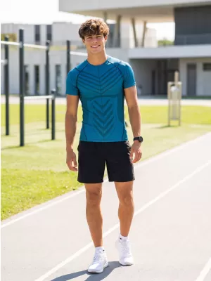 Tricou de compresie funcțională pentru bărbați cu premiu cu mânecă scurtă ALTISPORT VOJ/ALM095TR04 KEROSEN