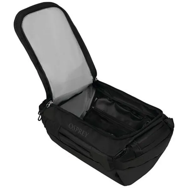  Geantă OSPREY TRANSPORTER 40 RAVEN BLACK/BLACK 