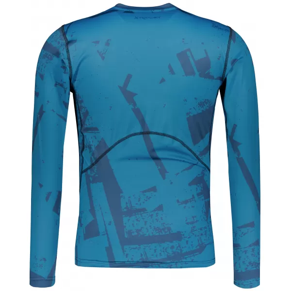  Tricou de compresie funcțională pentru bărbați cu premium cu mânecă lungă ALTISPORT VOJ/ALM079TR03 ALBASTRU 