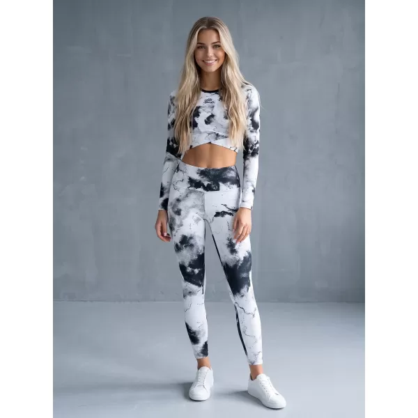  Top funcțional pentru femei cu mâneci lungi premium ALTISPORT VOJ/ALW066TR04 ALB -ȘI -BLACK 