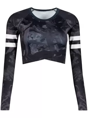 Top funcțional pentru femei cu mâneci lungi premium ALTISPORT VOJ/ALW096TR04 NEGRU