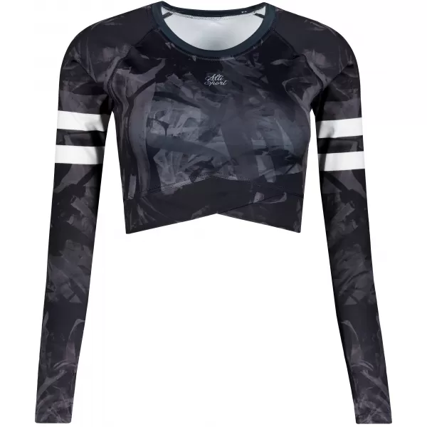  Top funcțional pentru femei cu mâneci lungi premium ALTISPORT VOJ/ALW096TR04 NEGRU 