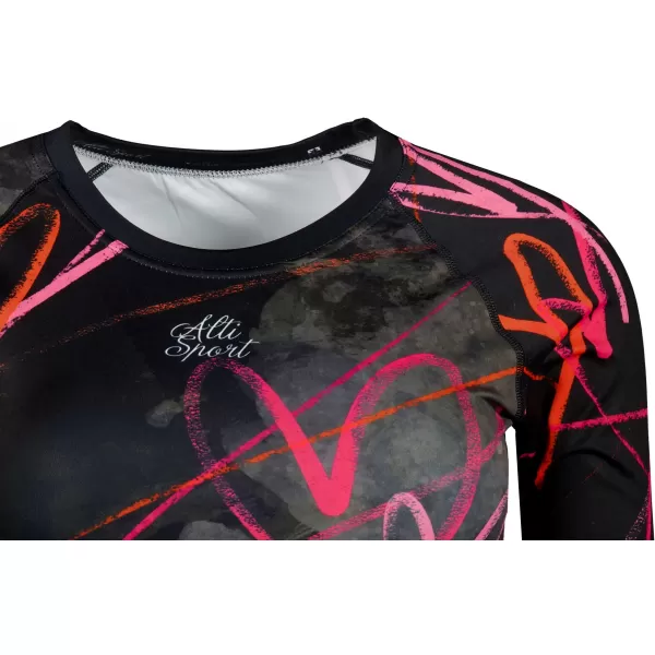  Top funcțional pentru femei cu mâneci lungi premium ALTISPORT VOJ/ALW082TR04 NEGRU 